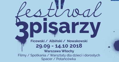 3pisarzy plakat q 6 390x205 - Festiwal Trzech Pisarzy: Ficowski, Albiński, Nowakowski