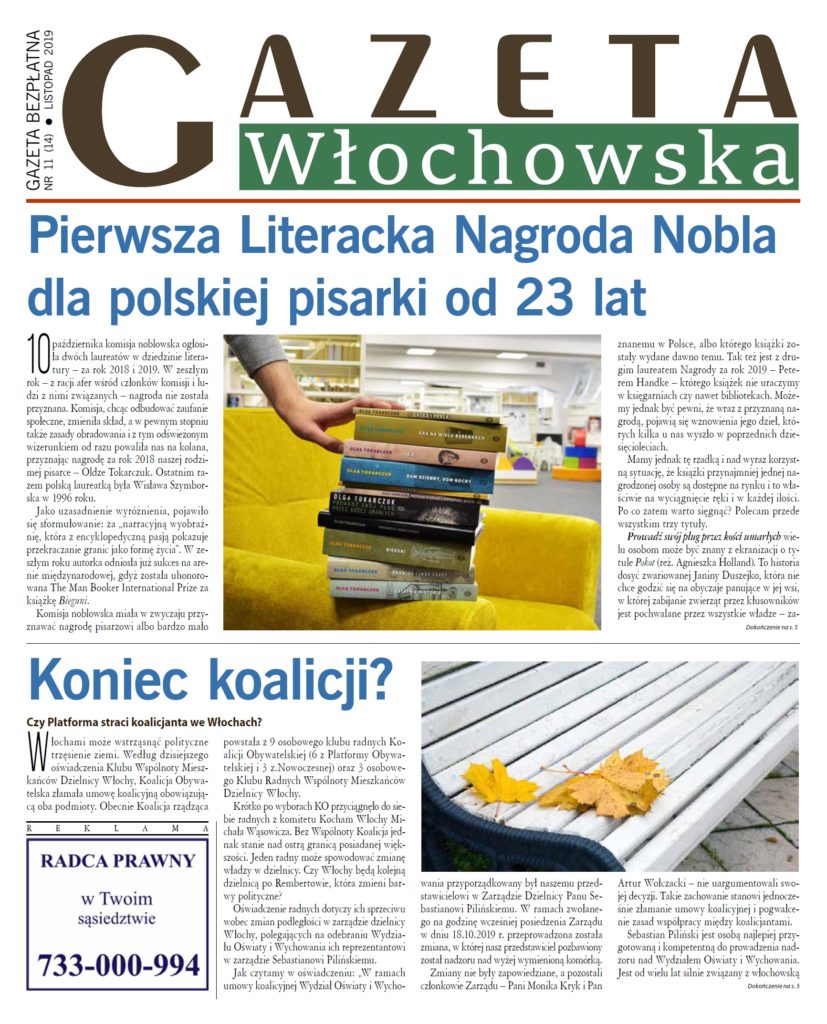 GWlo listopad 2019 827x1024 - Gazeta Włochowska listopad 2019