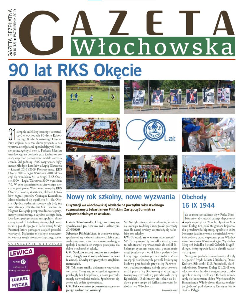 GWlo pazdziernik 2019 828x1024 - Gazeta Włochowska październik 2019