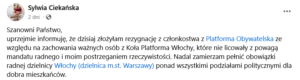 Ciekanska do art 300x80 - Czy to początek większych zmian na scenie  politycznej w Warszawie?
